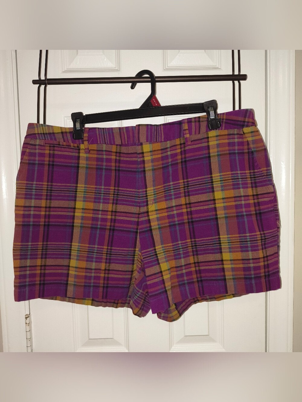 Plaid Purple & Yellow Women’s Shorts